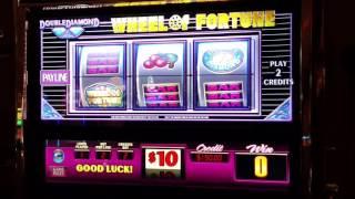 High Limit Slot Machine $10 Wheel of Fortune Max Bet Game Play + Bonus