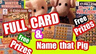Bee Lucky.Triple Jackpot.Merry Millions.Christmas Cash.W/Wonderland.& NAME that PIG COMPETITION