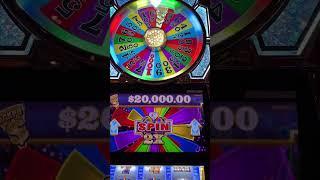 TWO BONUSES ⋆ Slots ⋆ Wheel of Fortune $27/Bet #shorts