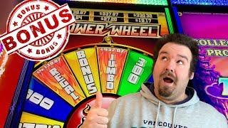 Heat Em Up Power Wheel - MAX BET BONUS WHEEL SPIN Slot Machine Live Play
