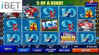 iPT - "Ice Hockey" Newtown Casino Slot Machine Game Permainan Play in iBET Malaysia genting