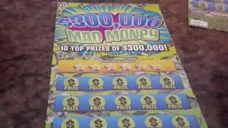 NEW GAME!! SCRATCH OFF WINNER!  $300,000 MAD MONEY $10 PENNSYLVANIA LOTTERY SCRATCH OFFS!