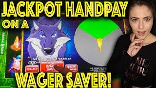 1ST EVER HANDPAY from WAGER SAVER on HUFF n PUFF in LAS VEGAS!