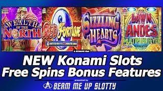 New Konami Slot Bonuses - Wealth of the North, Red Fortune, Sizzling Hearts and more