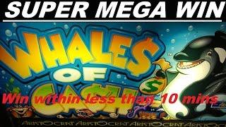 •SUPER MEGA WIN within less than 10 min•Whales of Cash Slot machine•$2.50 Bet