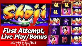 Shoji Slot - First Attempt, Live Play and Free Spins in unique WMS title