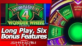 Wonder 4 Wonder Wheel Slot - Wild Panda, Pelican Pete, Timberwolf Deluxe, Buffalo Gold Features