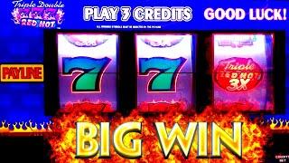 TRIPLE DOUBLE Sevens 3 Reel High Limit Slot Machine BIG WIN | RED Fortune Slot High Limit