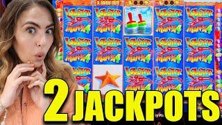 I WON 2 JACKPOTS⋆ Slots ⋆ Lucky Larry Brought ALL Of The LOOT In Vegas!