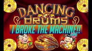 •️ $8.80 MAX BET. I BROKE THE MACHINE! Dancing Drums Bonus! •️