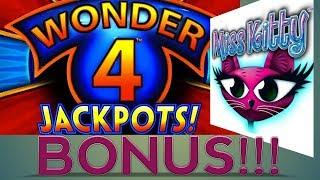 Wonder 4 Jackpots! Miss Kitty Bonus Slot Play
