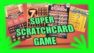 GAME ON..SCRATCHCARDS....CASH BOLT..£100K.MONTH..SUPER 7s..WIN ALL