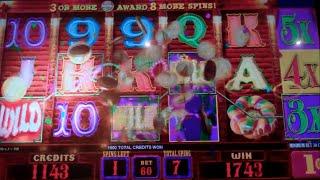 Mardi Gras in the Big Easy Slot Machine Bonus - 8 Free Spins Win with 6th Reel Multiplier