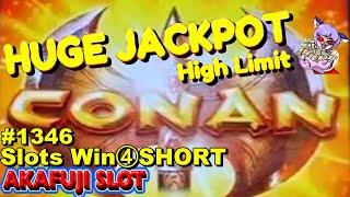 Slots Win ④SHORT⋆ Slots ⋆MY BIGGEST JACKPOT EVER on HIGH LIMIT CONAN SLOT MACHINE HANDPAY 赤富士スロット ショート版