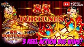 3 REEL 88 FORTUNES LIVE PLAY Slot Bonuses BIG WINS!!!