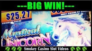 Mystical Unicorn Slot Machine Big Win - WMS