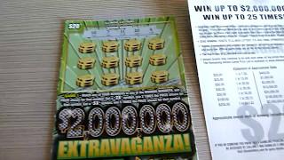 $20 Scratch Off Lottery Ticket - $2,000,000 Extravaganza