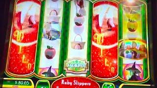 LIVE PLAY / BIG WIN: "RUBY SLIPPERS" Slot Machine Bonus