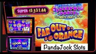 Jackpot Party and Dancing Drums! Using freeplay for Vegas money!