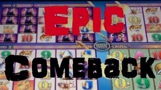 Wonder 4 Epic Comeback Slot Machine Bonus - BIG WIN On Buffalo And Pompeii ~ Aristocrat (Wonder 4)