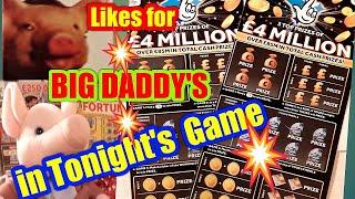 •How many•Big Daddy's•do you want in.•tonights scratchcard game.•its in your hands•••.