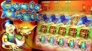 Genie Magic Bonus High Bet Big Win - 25c Aristocrat Video Slots