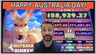 PLAYING POKIES for AUSTRALIA DAY! CASH ME OUT with AUSTRALIAN THEMED SLOT MACHINES!