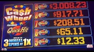 Cash Wheel Featuring Quick Hit Slot Machine Bonus