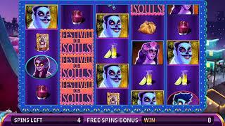 FESTIVAL OF SOULS Video Slot Casino Game with a FESTIVAL FREE SPIN BONUS