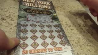 $7,000,000 NEW YORK MILLIONS $25 NEW YORK LOTTERY SCRATCHCARD!
