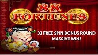 88 Fortunes • BIG WIN • - 33 Free Spin Bonus !