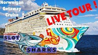 Cruise Ship Tour ! Live from The Norwegian Cruise Line Getaway !