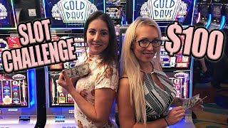Gold Pays $100 SLOT CHALLENGE with Laycee & Melissa!