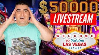 ★ Slots ★ $50,000 High LIMIT Huge LIVE STREAM Slot Play From LAS VEGAS - Up To $100 A Spins! The Pow