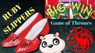 *WINNING!* Ruby Slippers•Game of Thrones • Fu Panda  •️Everi Slot Machine Play