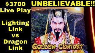 UNBELIEVABLE !!! $3700 Live Play On High Limit Dragon Link & Lighting Link Slot Machines | MUST SEE