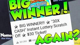 •BIG WIN!!• $30 Scratch Ticket - 30X CASH From The CT Lottery ••