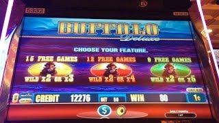 Buffalo Deluxe Slot Machine - Big Bonus Win