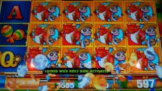 Wild Amigos Slot Machine Bonus - 8 Free Games + 4 Ultra Games w/ Locked Wild Reels - MEGA BIG WIN