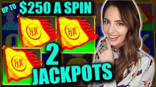 2 HANDPAY JACKPOTS on DRAGON LINK up to $250/SPIN!