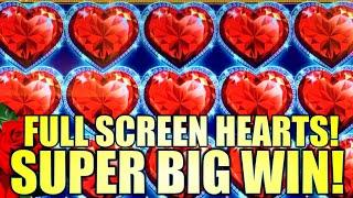 ⋆ Slots ⋆SUPER BIG WIN!⋆ Slots ⋆ $10 BET AMAZING FULL SCREEN!! LOCK IT LINK & SIZZLING HEARTS Slot Machine