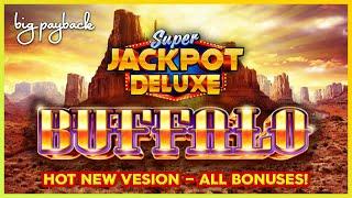 NEW. BUFFALO. SLOTS!!! It's Called "Super Jackpot Deluxe Buffalo"