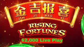 $2,000 On Rising Fortunes Slot Machine With SlotManJack ! Live Slot Play From Las Vegas