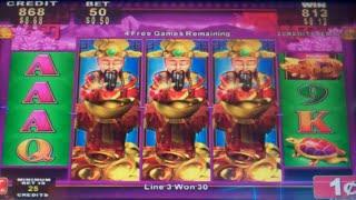 Wealth of the Wiseman Slot Machine Bonus - 10 Free Games Win with Expanding Wilds