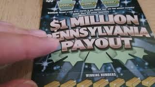 NEW GAME!! SCRATCH OFF WINNER! $1 MILLION PENNSYLVANIA PAYOUT!
