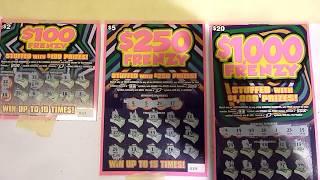 THREE "FRENZY" Instant Lottery Tickets $2, $5, $20