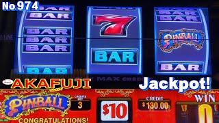 JACKPOT HANDPAY⋆ Slots ⋆Pinball $10 Slot Max Bet $30/ Triple Double Stars Slot 9 Lines 赤富士スロット ピンボール スロットマシン