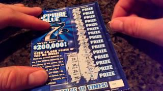 NEW! WIN UP TO $200,000 SAPPHIRE BLUE 7'S SCRATCH OFF FROM TENNESSEE LOTTERY. WIN $1,000,000