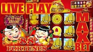 88 Fortunes Live Play! Max Bet Bonus, Progressive Nice Slot Win!