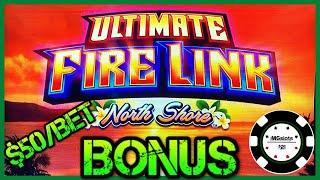★ Slots ★Ultimate Fire Link North Shore ★ Slots ★HIGH LIMIT $50 MAX BET BONUS Slot Machine Hard Rock
